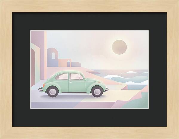 Classic Volkswagen Beetle By The Sea