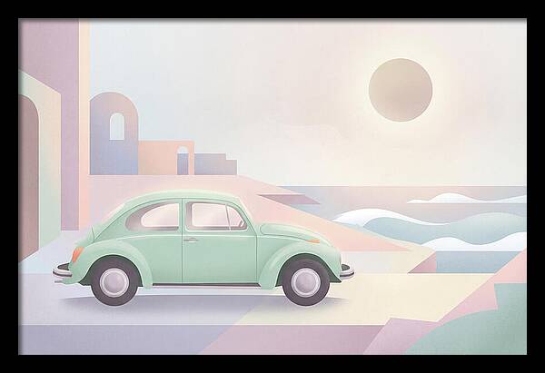 Classic Volkswagen Beetle By The Sea