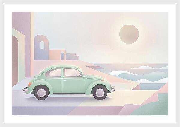 Classic Volkswagen Beetle By The Sea
