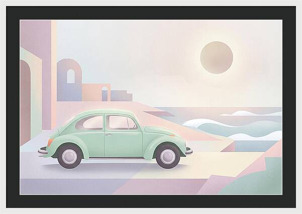 Classic Volkswagen Beetle By The Sea