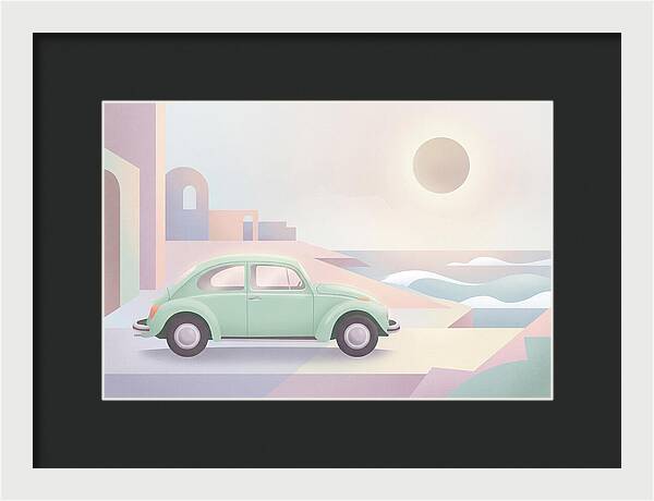 Classic Volkswagen Beetle By The Sea