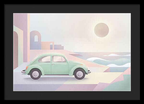Classic Volkswagen Beetle By The Sea