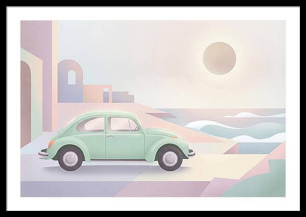 Classic Volkswagen Beetle By The Sea