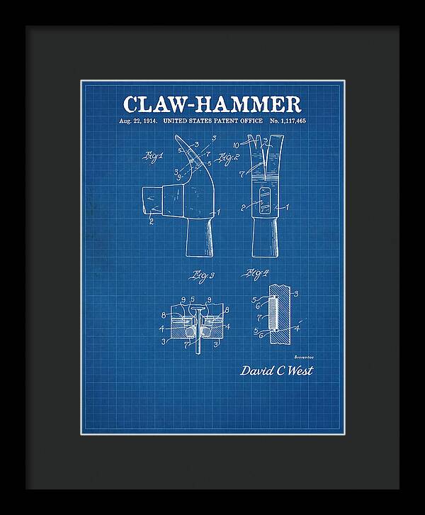 Claw Hammer Blueprint Patent Us1117465a