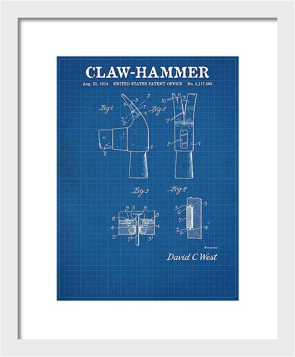 Claw Hammer Blueprint Patent Us1117465a