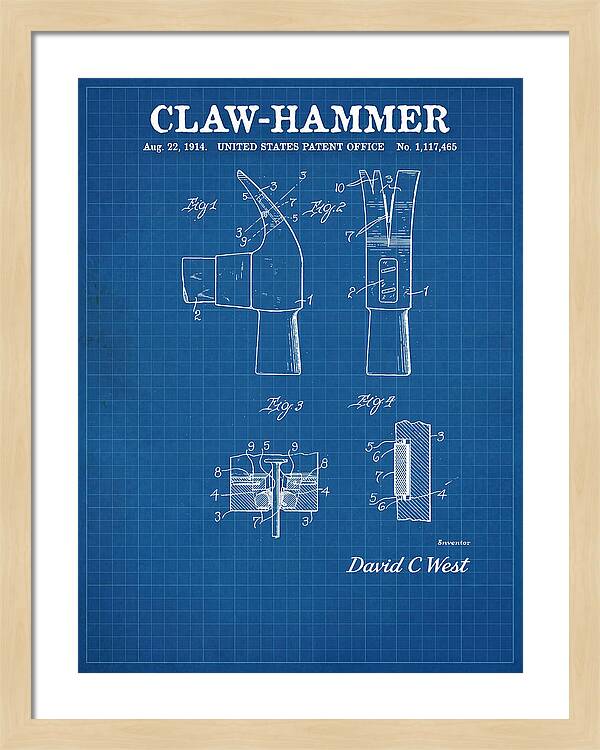Claw Hammer Blueprint Patent Us1117465a