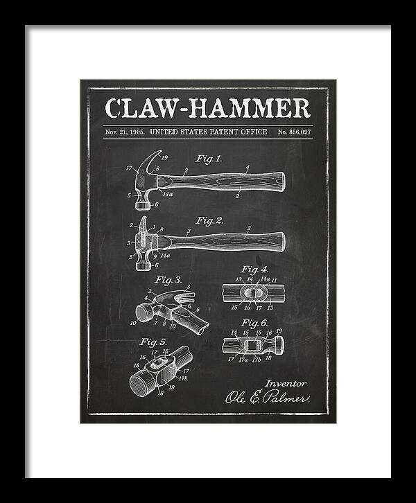 Claw Hammer Chalkboard Patent Us856097a