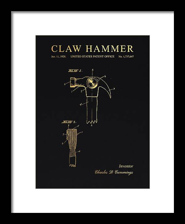Claw Hammer Gold Patent Us1737647a