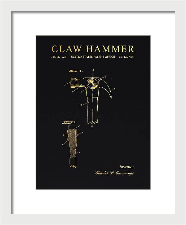 Claw Hammer Gold Patent Us1737647a
