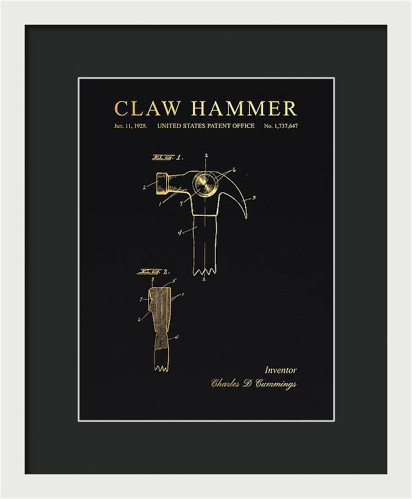 Claw Hammer Gold Patent Us1737647a