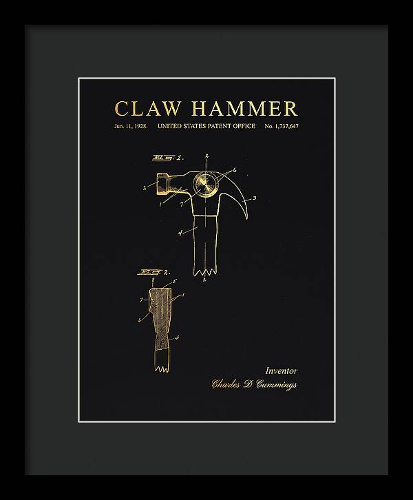 Claw Hammer Gold Patent Us1737647a