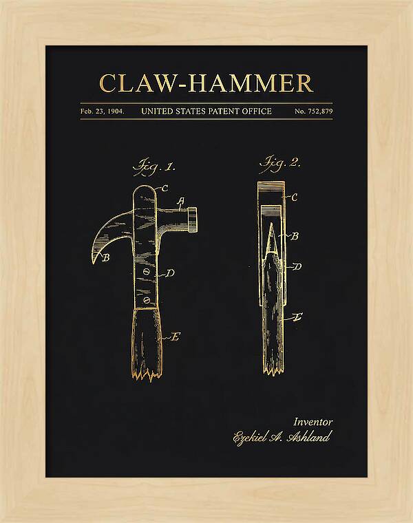 Claw Hammer Gold Patent Us752879a