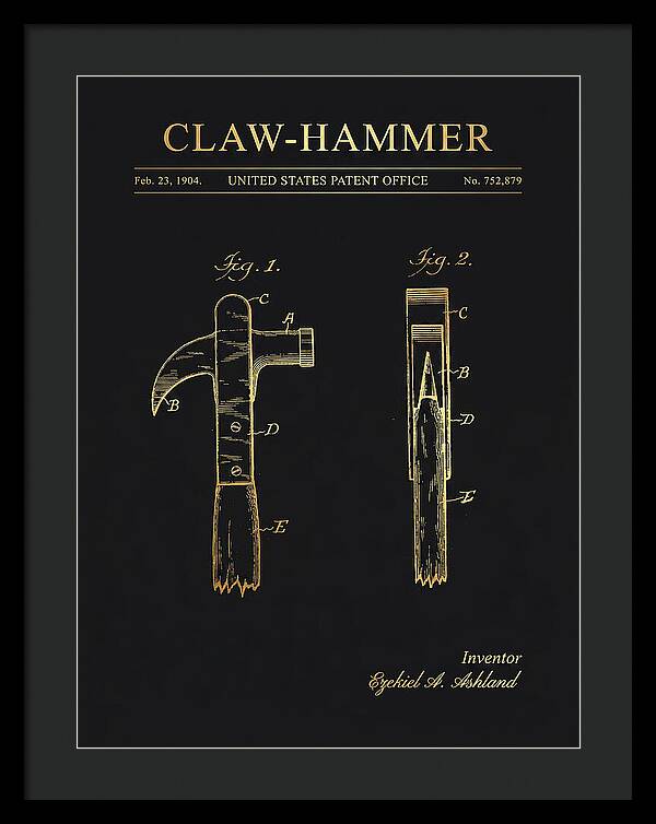 Claw Hammer Gold Patent Us752879a