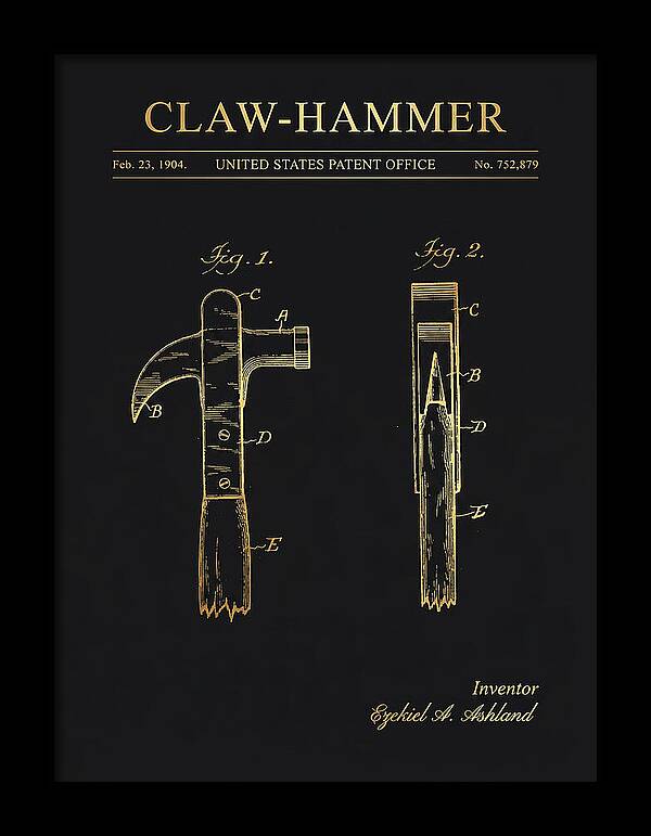 Claw Hammer Gold Patent Us752879a