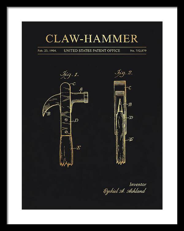 Claw Hammer Gold Patent Us752879a