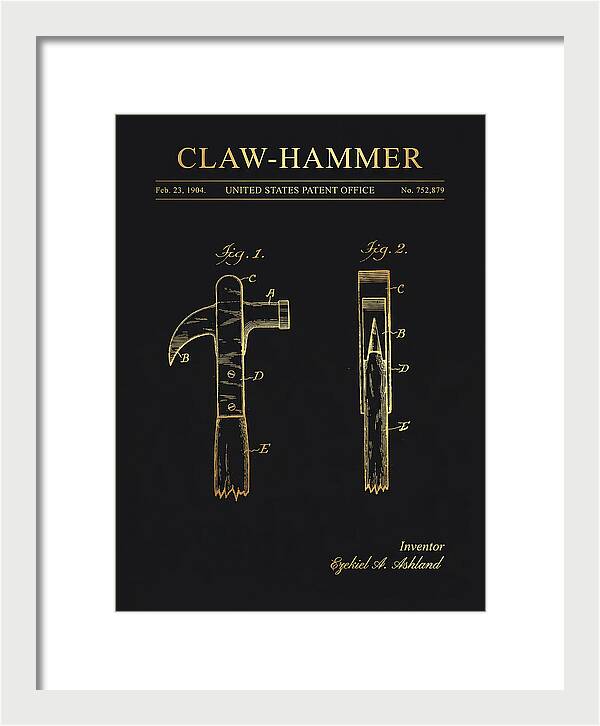 Claw Hammer Gold Patent Us752879a