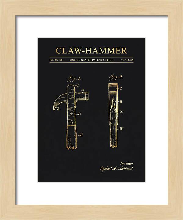 Claw Hammer Gold Patent Us752879a