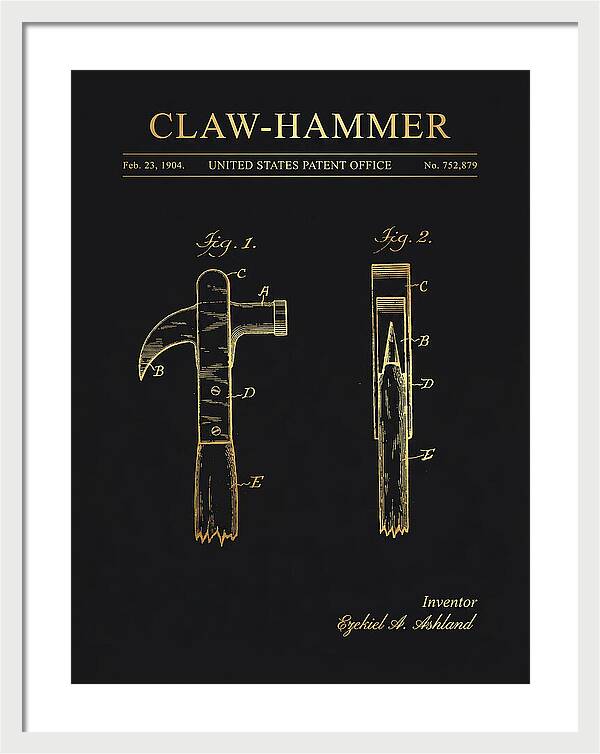 Claw Hammer Gold Patent Us752879a