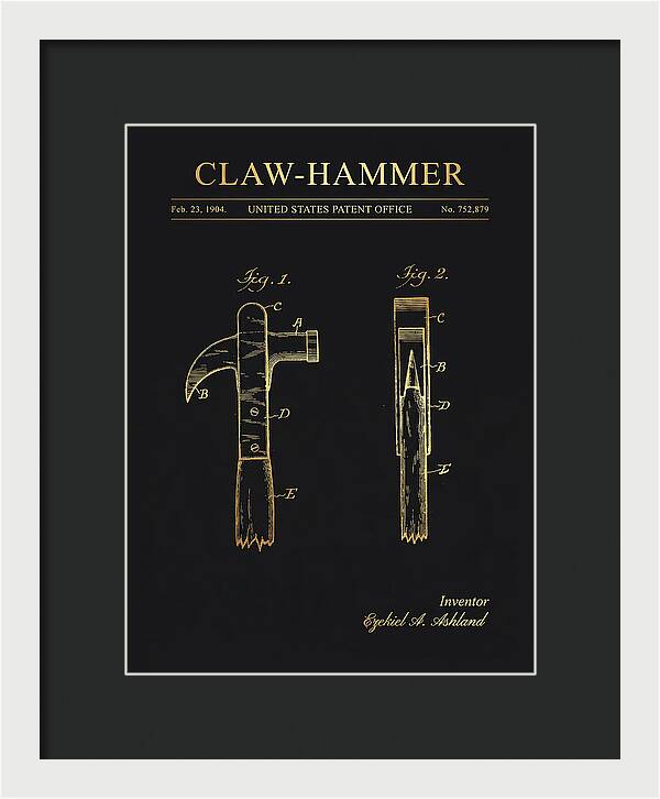Claw Hammer Gold Patent Us752879a