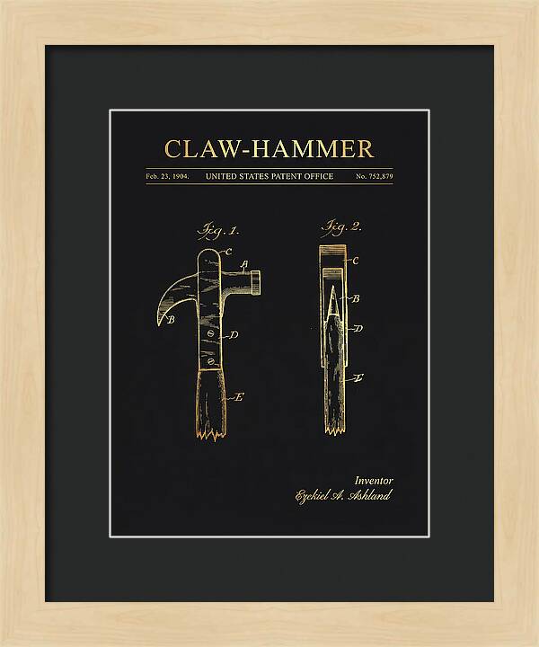 Claw Hammer Gold Patent Us752879a