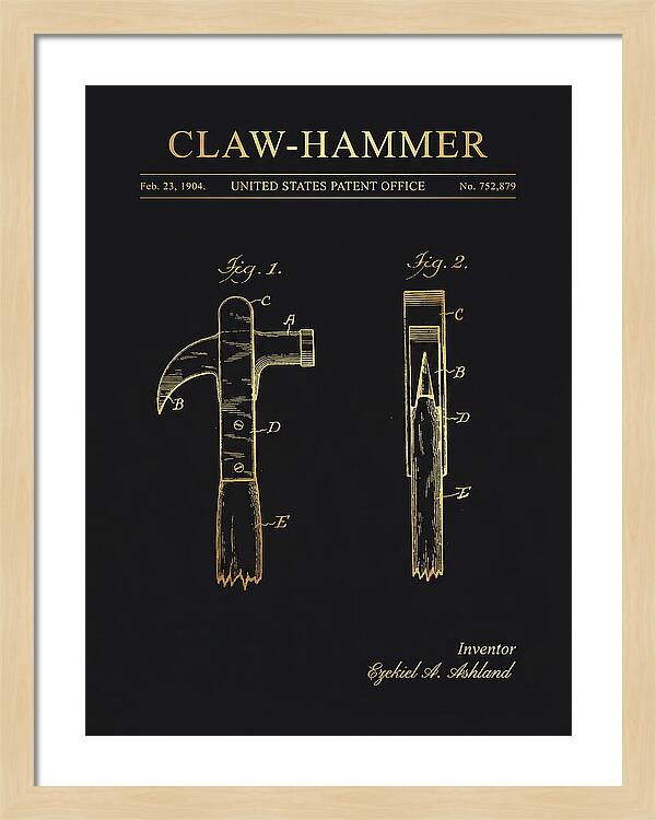 Claw Hammer Gold Patent Us752879a