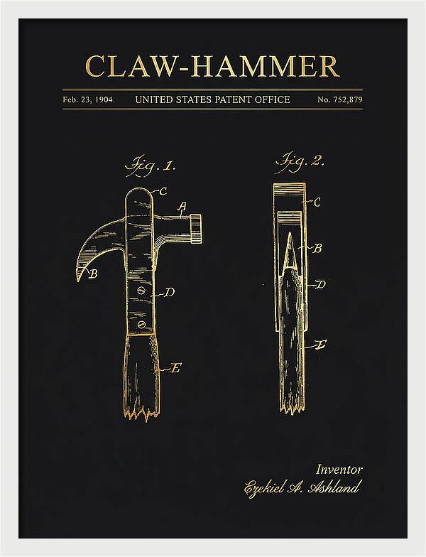 Claw Hammer Gold Patent Us752879a