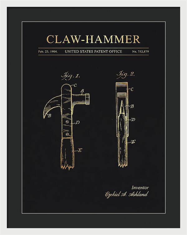 Claw Hammer Gold Patent Us752879a