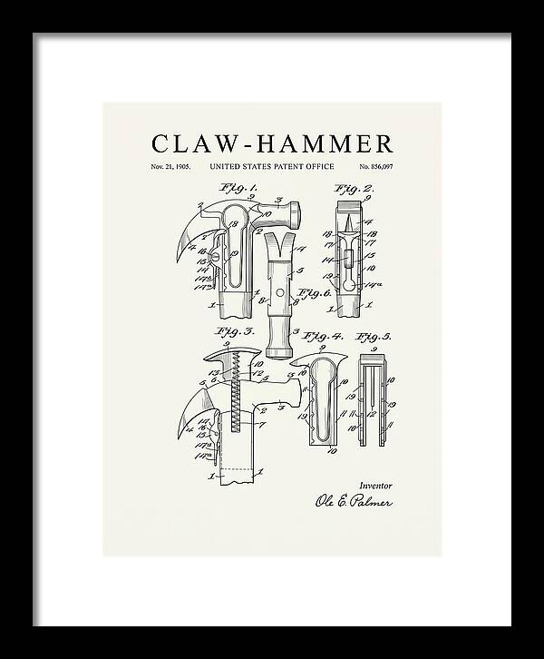 Claw Hammer Minimalist Patent Us856097a