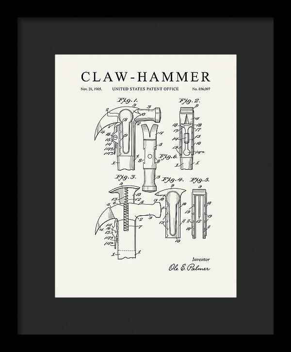 Claw Hammer Minimalist Patent Us856097a