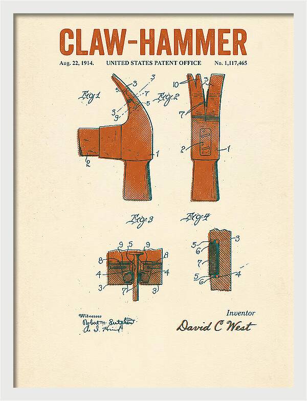 Claw Hammer Retro Patent Us1117465a