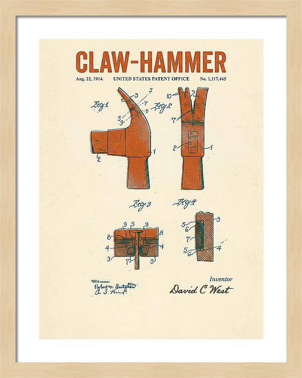 Claw Hammer Retro Patent Us1117465a