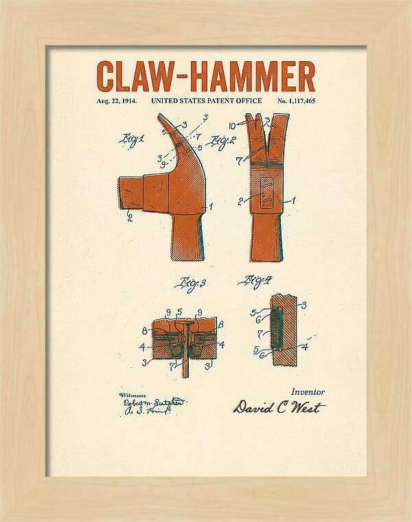 Claw Hammer Retro Patent Us1117465a