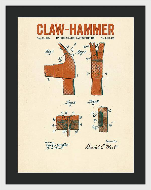 Claw Hammer Retro Patent Us1117465a
