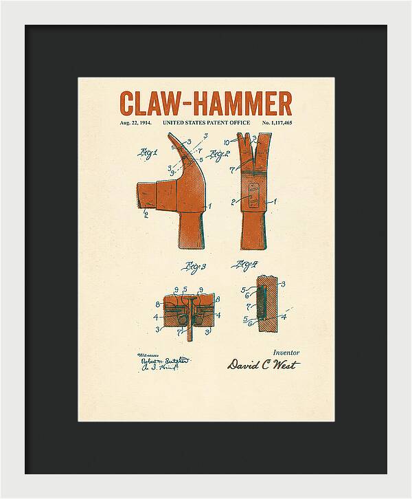 Claw Hammer Retro Patent Us1117465a