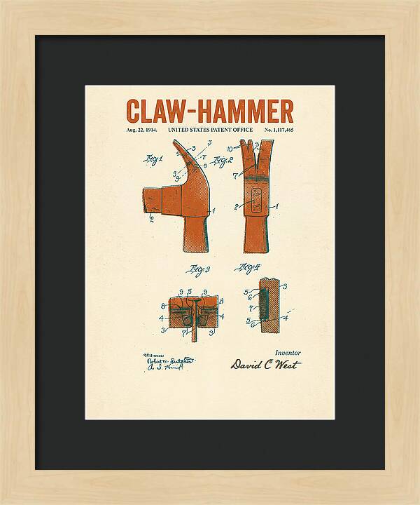 Claw Hammer Retro Patent Us1117465a
