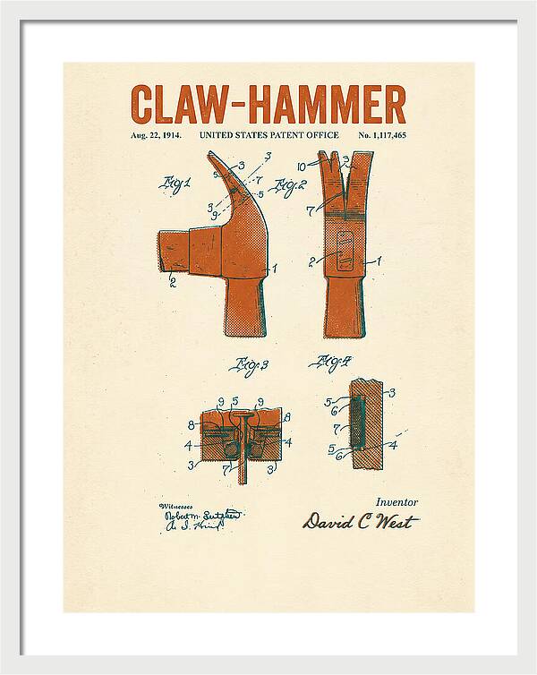Claw Hammer Retro Patent Us1117465a