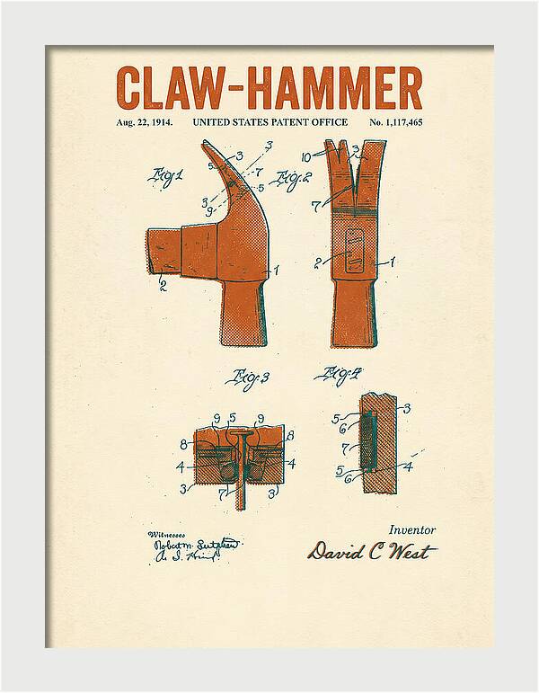 Claw Hammer Retro Patent Us1117465a