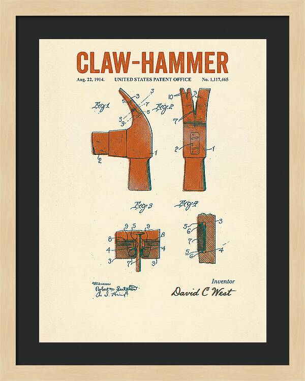 Claw Hammer Retro Patent Us1117465a