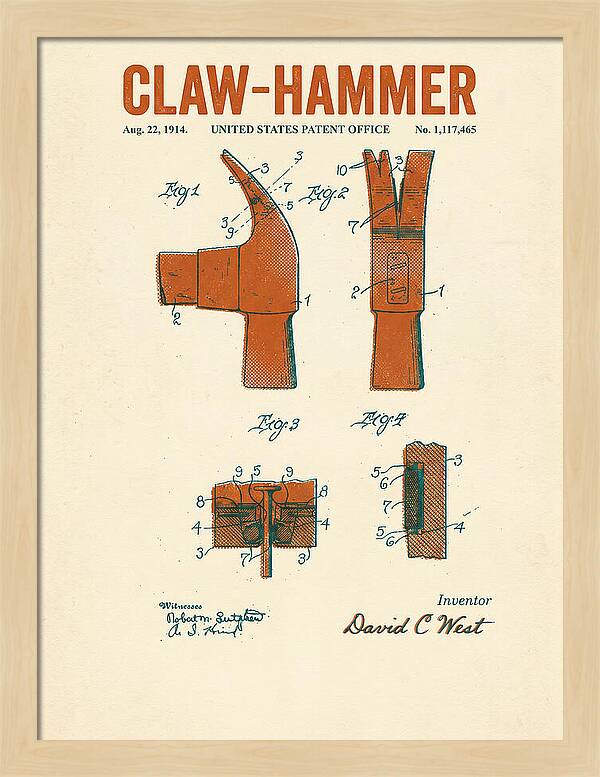 Claw Hammer Retro Patent Us1117465a