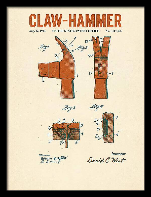 Claw Hammer Retro Patent Us1117465a