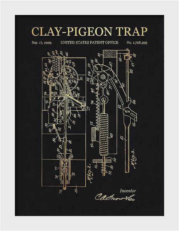 Clay Pigeon Trap Gold Patent Us1728595a