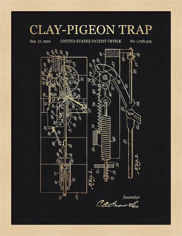 Clay Pigeon Trap Gold Patent Us1728595a