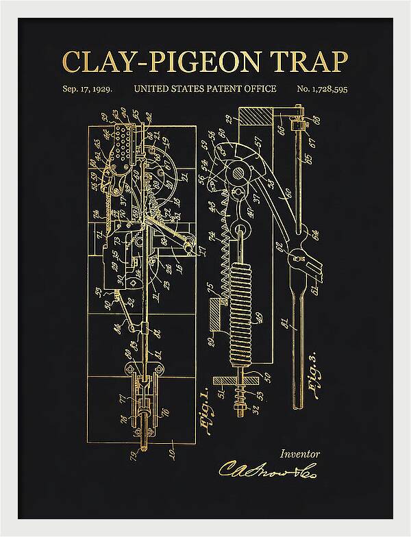 Clay Pigeon Trap Gold Patent Us1728595a