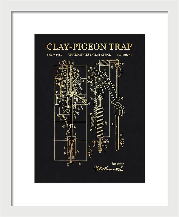 Clay Pigeon Trap Gold Patent Us1728595a