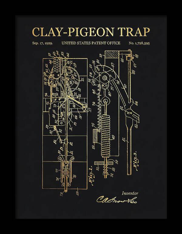 Clay Pigeon Trap Gold Patent Us1728595a