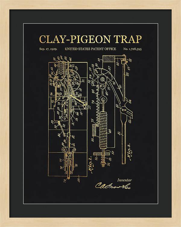 Clay Pigeon Trap Gold Patent Us1728595a