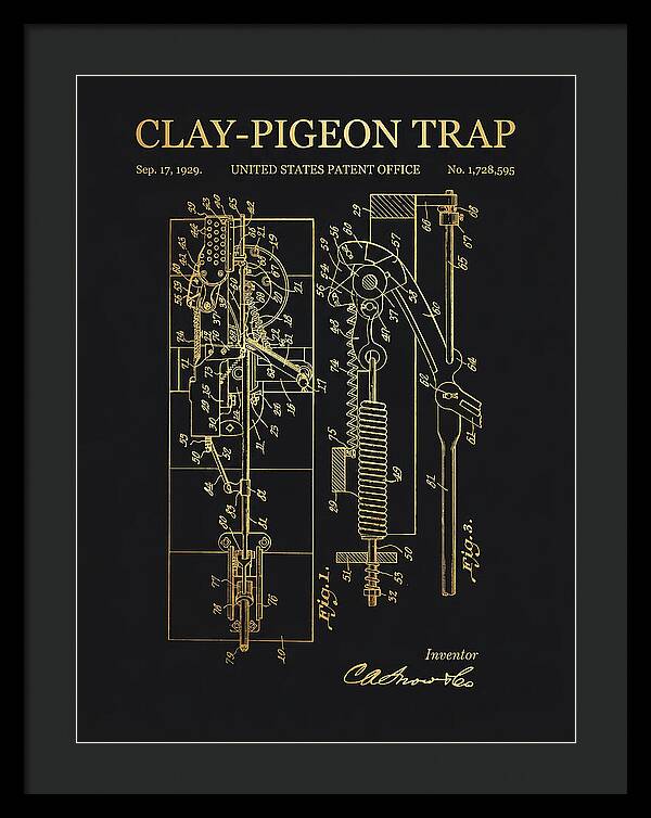 Clay Pigeon Trap Gold Patent Us1728595a