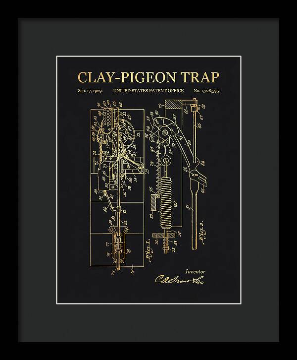 Clay Pigeon Trap Gold Patent Us1728595a