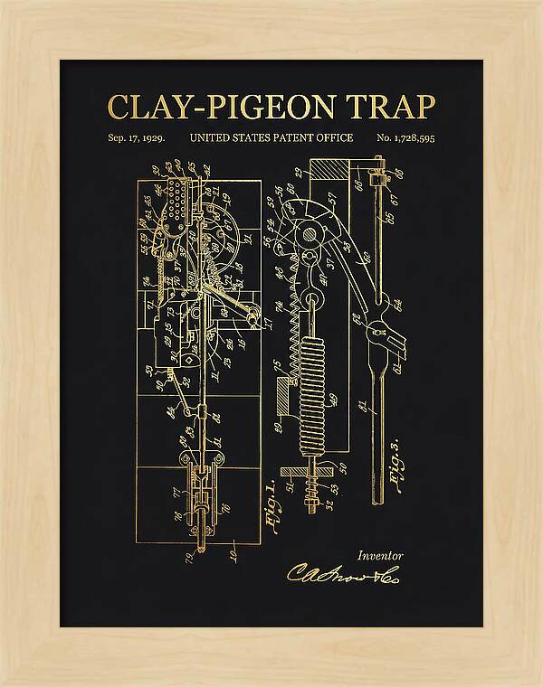 Clay Pigeon Trap Gold Patent Us1728595a