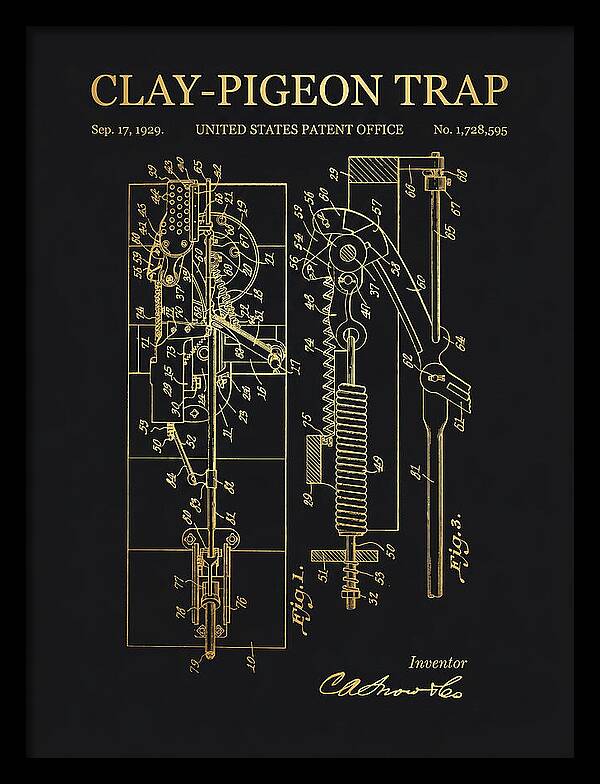 Clay Pigeon Trap Gold Patent Us1728595a